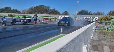 Cadillac Attack 2021 at Orlando Speed World CTS V Wagon smoking the tires