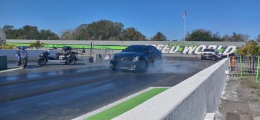 Cadillac Attack 2021 at Orlando Speed World CTS V burnout