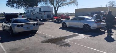 Cadillac Attack 2021 at Orlando Speed World getting off the trailers in the pits
