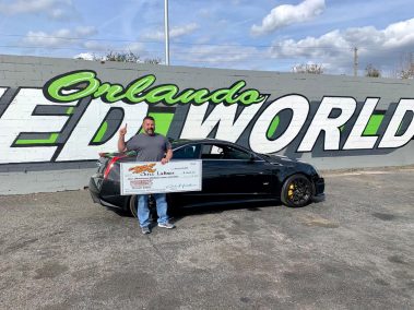 Cadillac Attack 2021 race at Orlando Speed World Chris Lakner Dirveshaft Specialists 19inch class winner