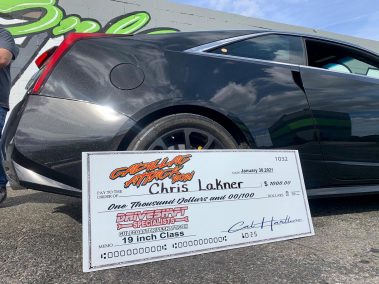 Cadillac Attack 2021 race at Orlando Speed World Driveshaft Specialists 19inch class winner